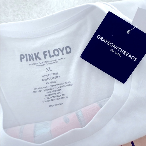 Grayson Threads Pink Floyd Junior’s Graphic Tee, Size XL - NWT - Picture 5 of 7